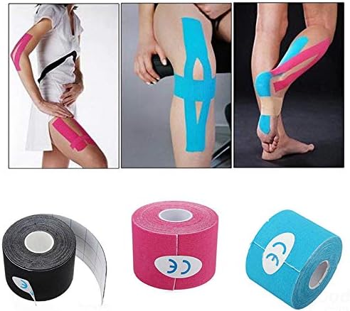 Athletic Tape Breathable Self Adhesive Bandage Wrap, 5cm x 5m/2.5cm x 5m Sports Tape for Wrist, Ankle Sprains, Swelling, Sports Injury & Protection